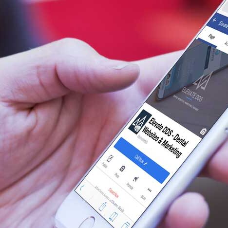 The Elevate DDS Facebook Page on an iPhone