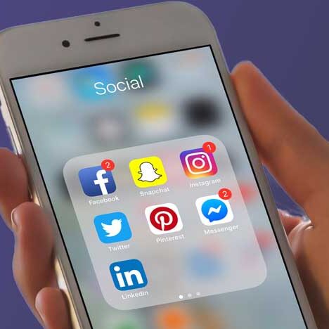 Social Media Icons on iPhone