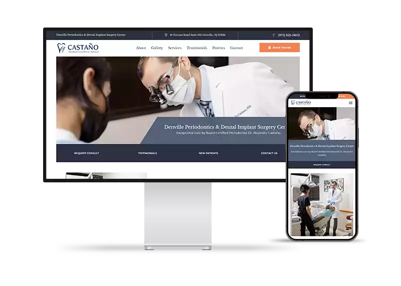 Castano Periodontics Custom Website Mockup