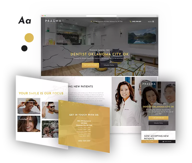 Dental Website Design Illustration Mood Board Mockups