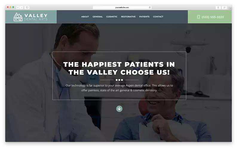 Dental Website Template - Valley Dental Arts