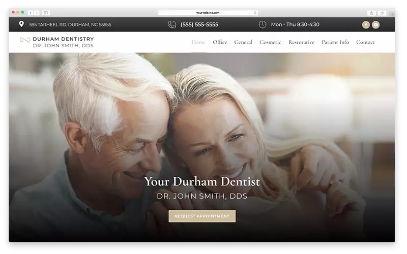 Durham Dentist Template Website Example