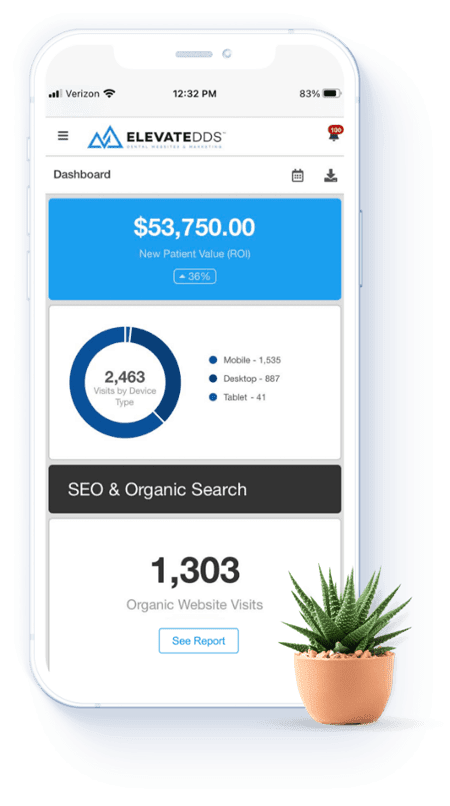 Elevate DDS Analytics Dashboard Showcasing Results