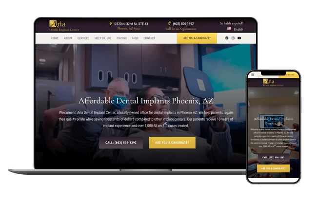Responsive Custom Dental Websites Example